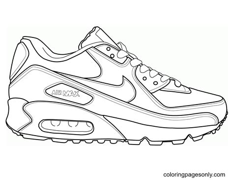 Nike Air Max 90 coloring pages